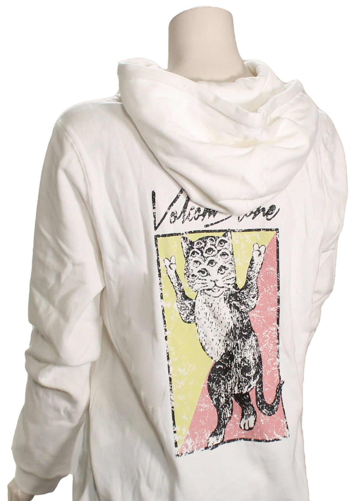 Volcom Truly Deal Women's Pullover Hoody - Star White, back view
