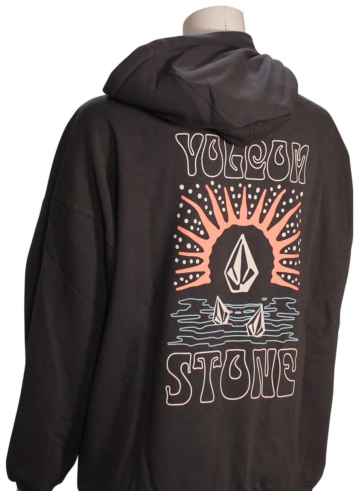 Volcom Stone Art Up Women's Pullover Hoody - Vintage Black – back view
