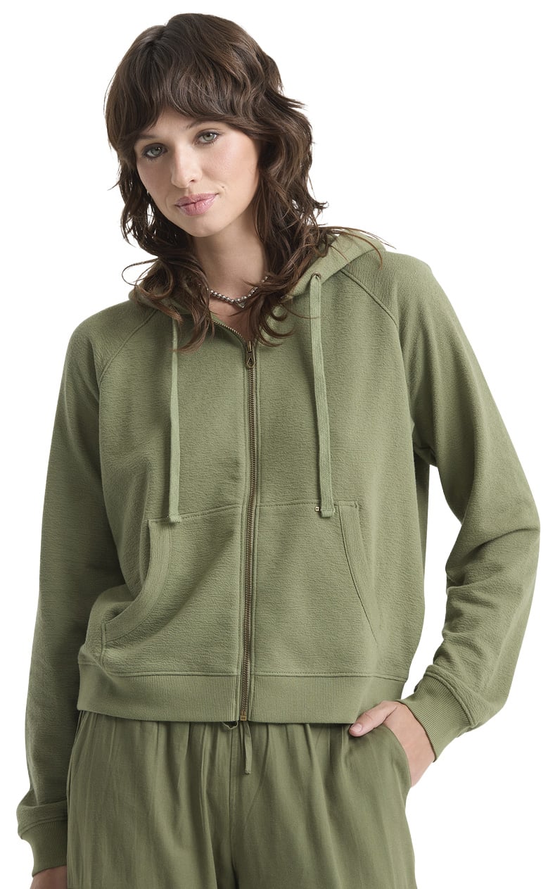 Volcom Lived In Fleece Women's Pullover Hoody - Moss Stone