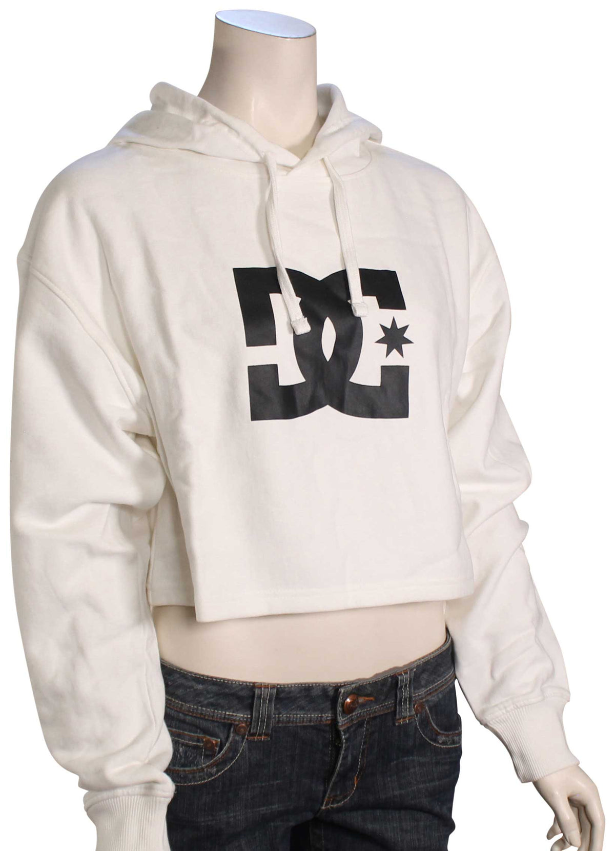 DC Star Women's Cropped Hoody - White / Black