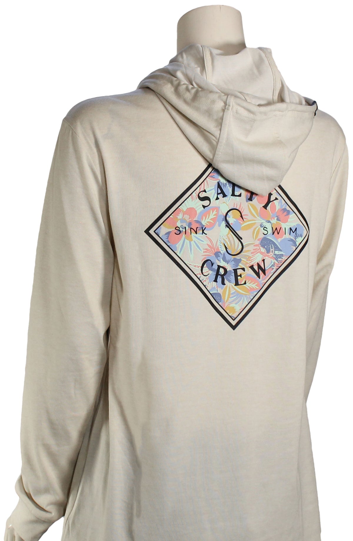Salty Crew Tippet Fill Women's Tech Hoody - Off White, back view