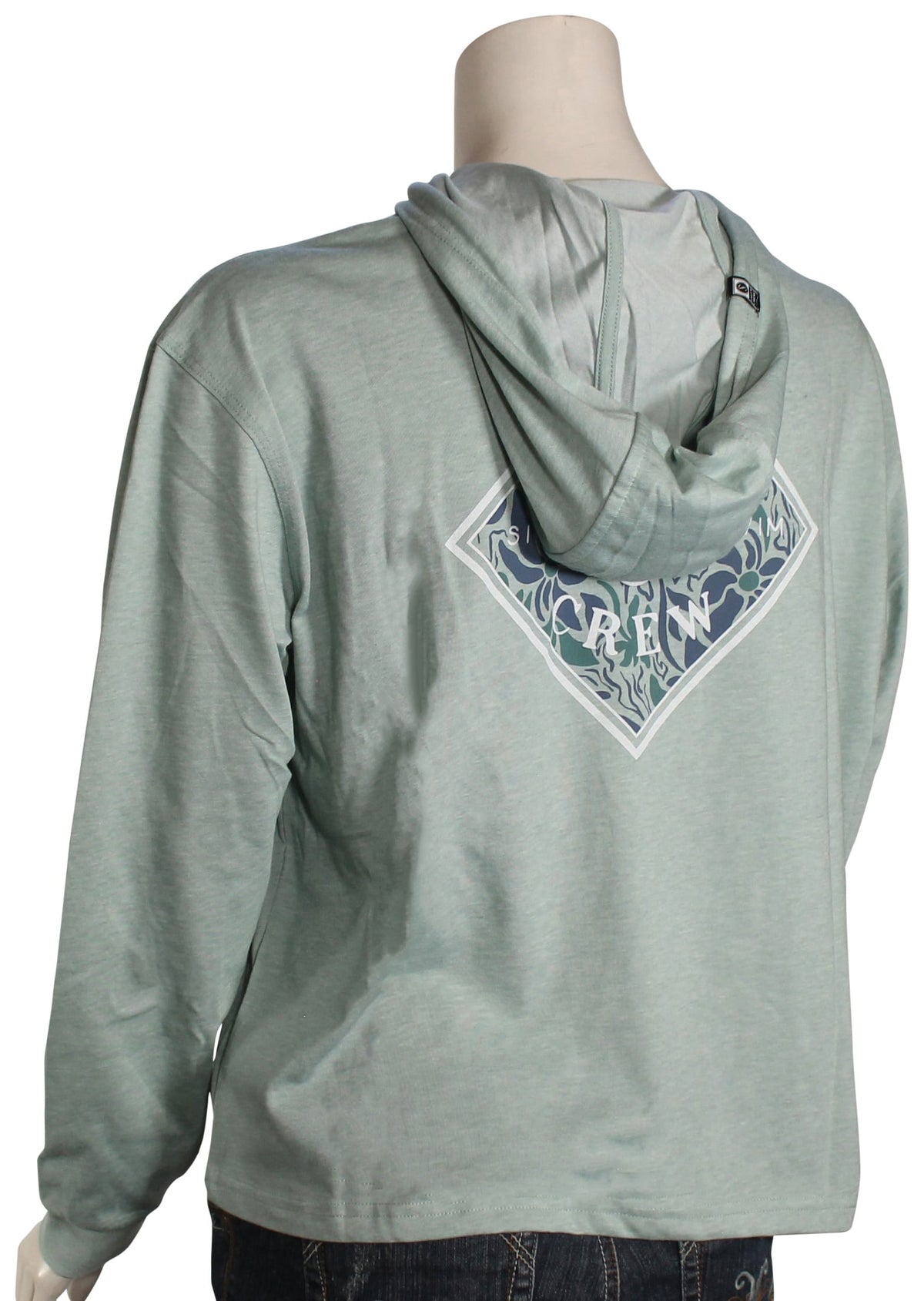 Salty Crew Floral Tippet Tech Women's Surf Hoody - Cloud Blue – back view