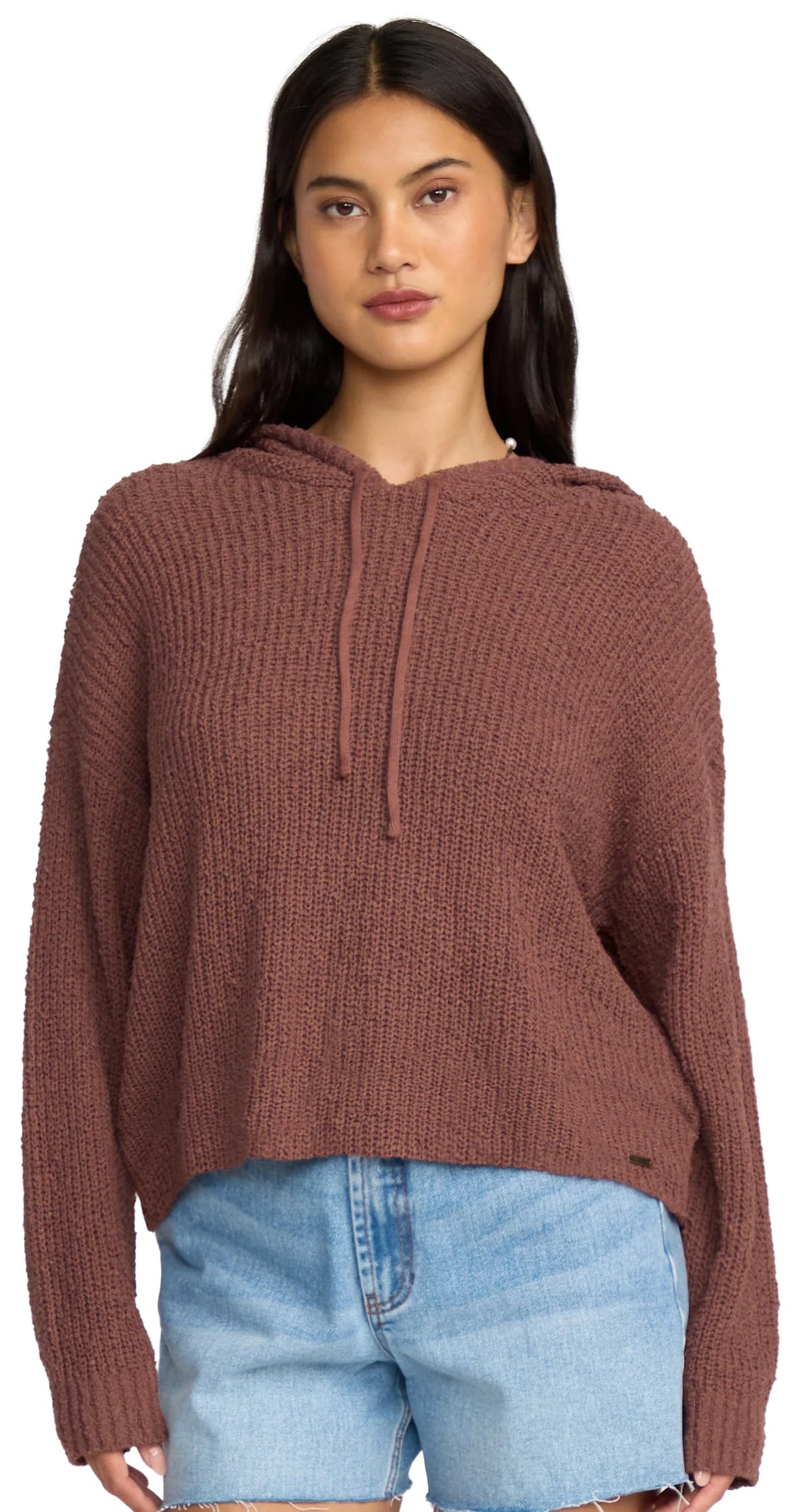 Billabong Hot Beachin Women's Knit Pullover Hoody - Espresso