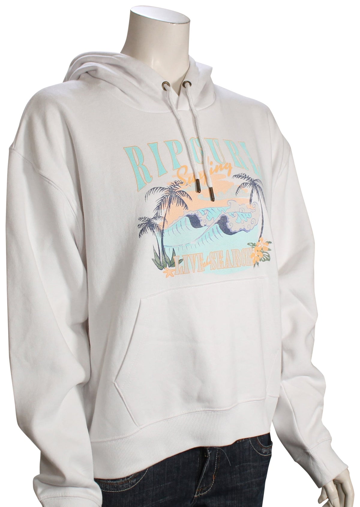 Rip Curl Paradise Palms Women's Pullover Hoody - Light Grey Heather