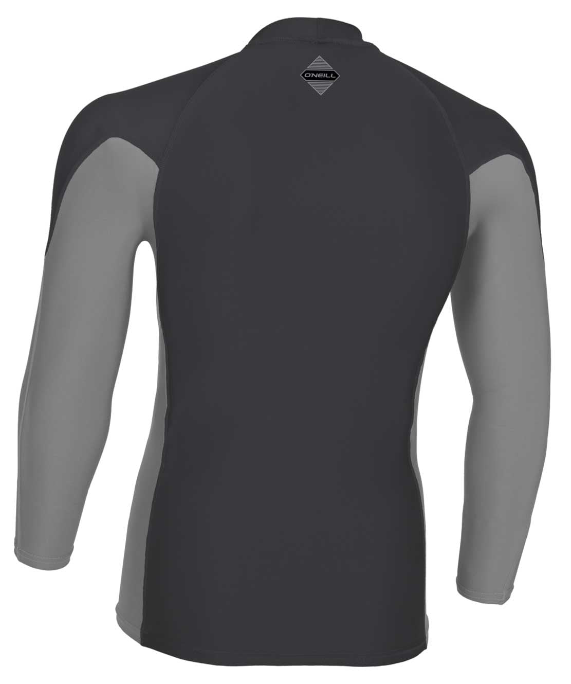 O'Neill Hyperfreak O'zone LS Rash Guard - Tempered Steel / Smoke – back view