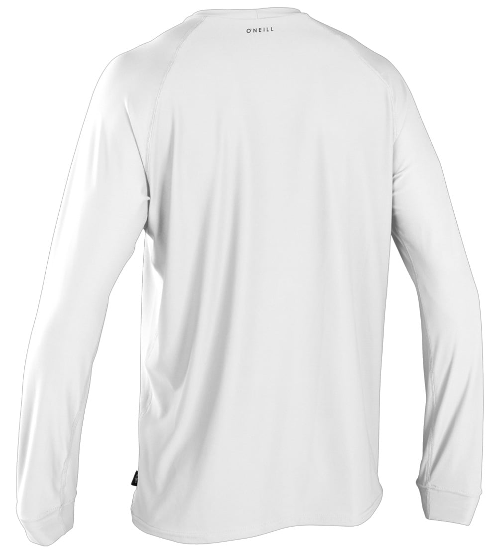 O'Neill 24-7 Traveler Men's Long Sleeve Sun Shirt - White / White – back view