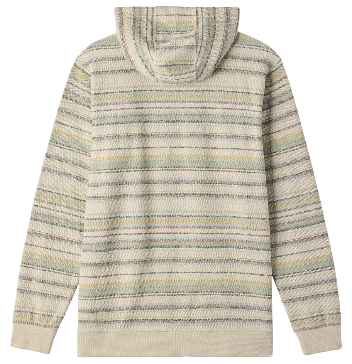 O'Neill Boy's Bavaro Stripe Pullover Hoody - Light Khaki – back view