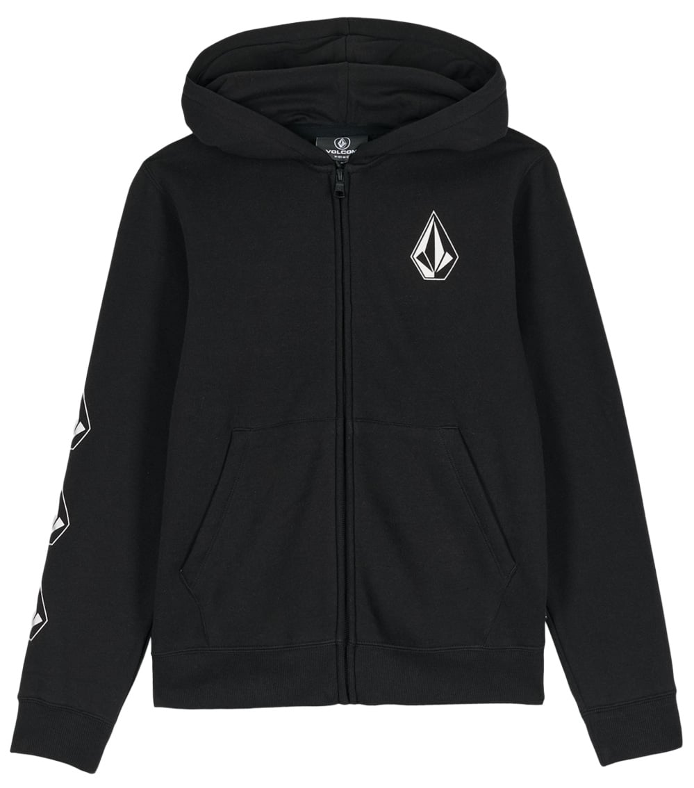 Volcom Boy's Iconic Stone GID Zip Hoody - Black