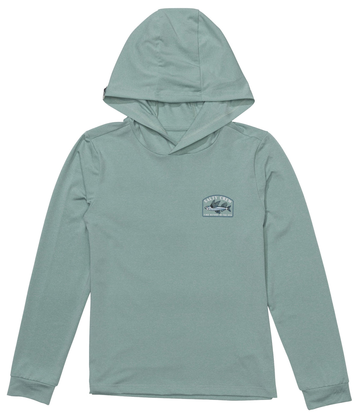 Salty Crew Flyhome Boy's Hooded Sun Shirt - Seaside Heather