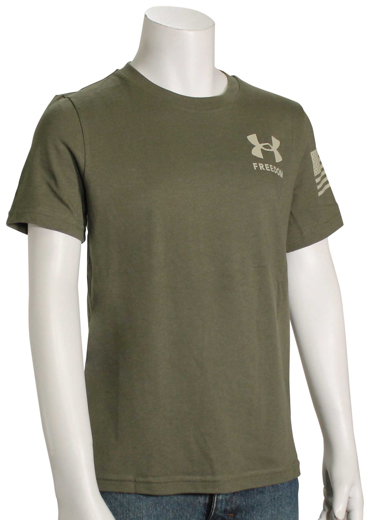 Under Armour Boy's Freedom Flag T-Shirt - Marine Green / Desert Sand