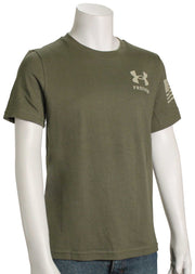 Under Armour Boy's Freedom Flag T-Shirt - Marine Green / Desert Sand