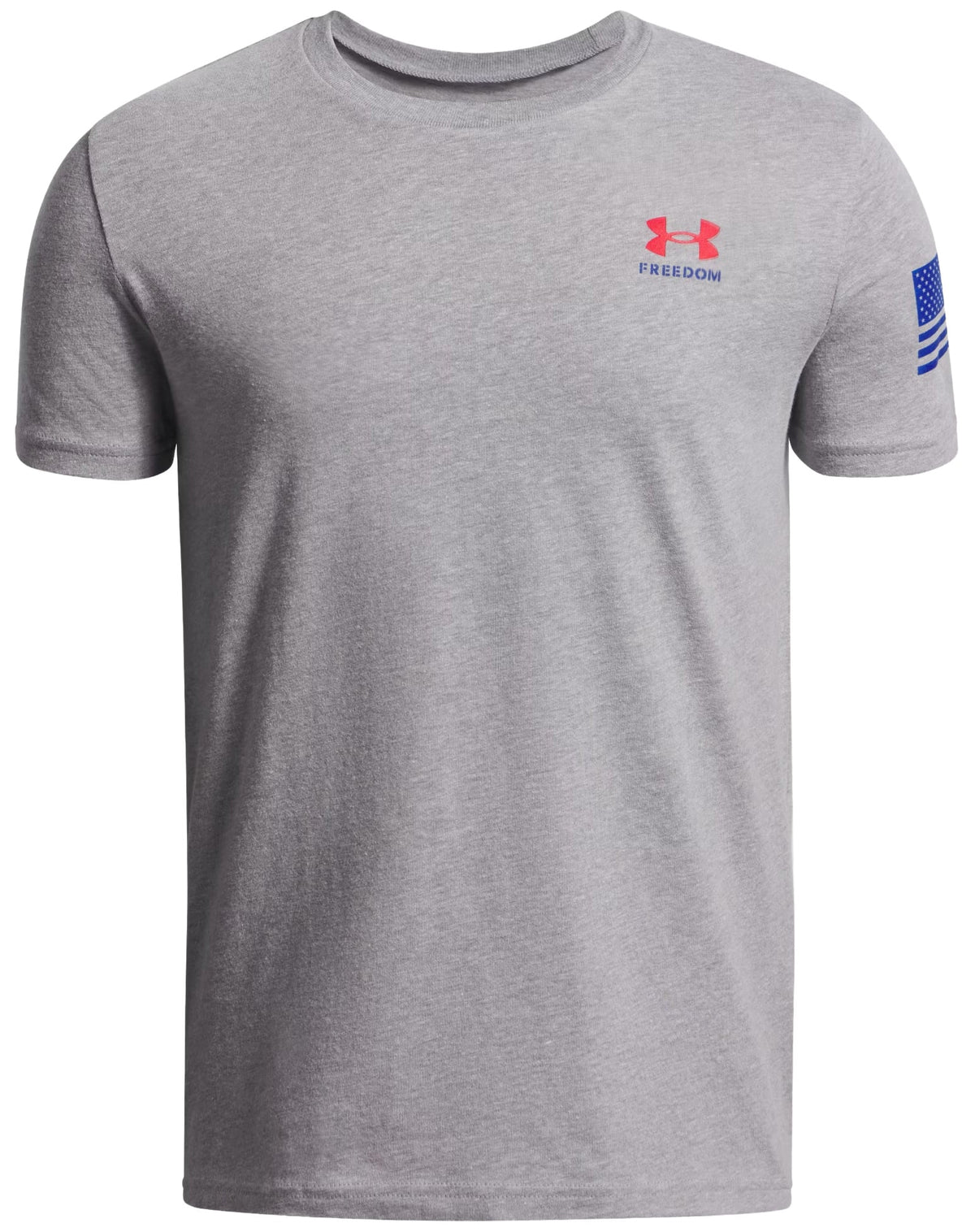 Under Armour Freedom Flag Boy's Short Sleeve T-Shirt - Steel Light Heather / Royal
