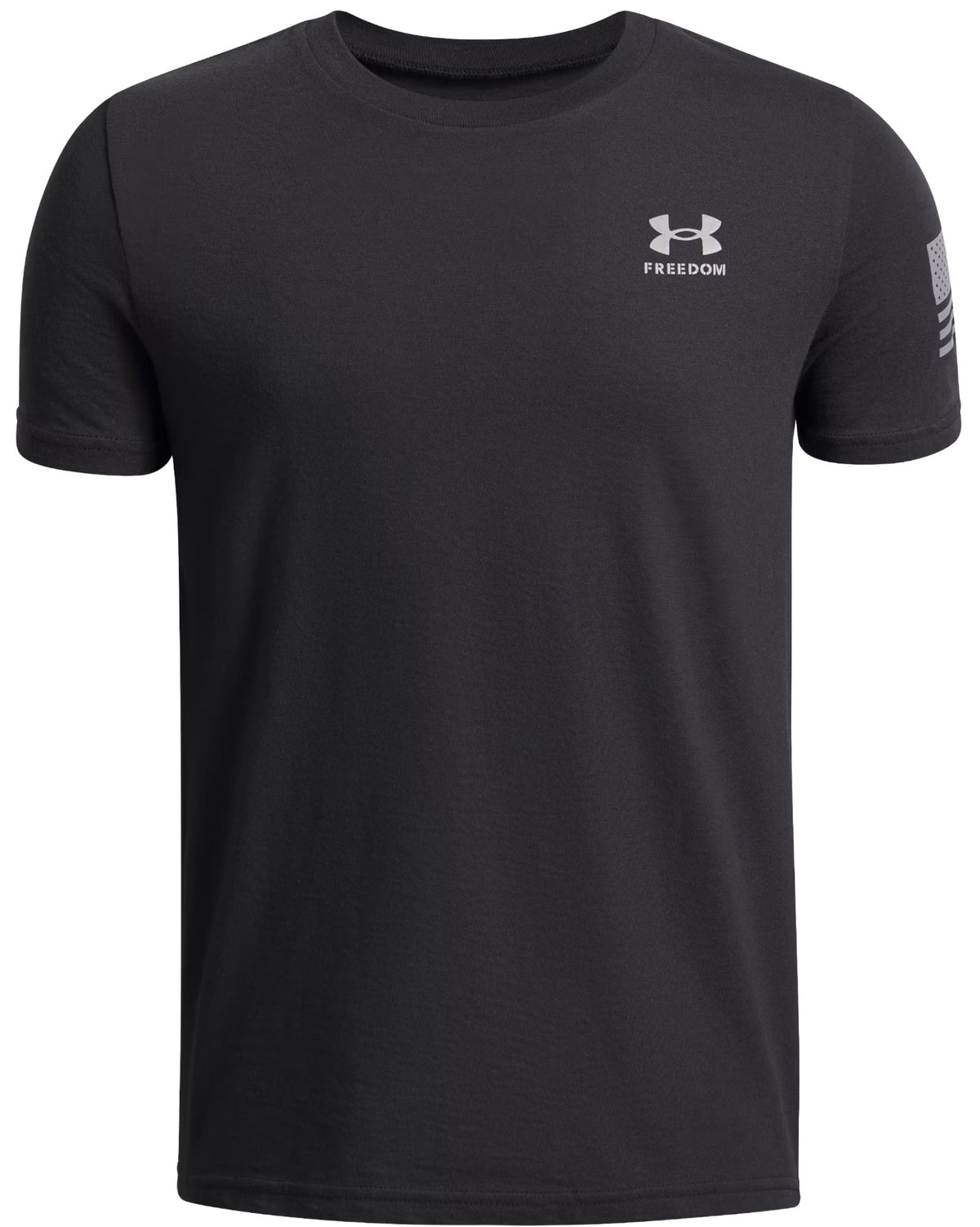 Under Armour Boy's Freedom Flag Boy's Short Sleeve T-Shirt - Black / Steel