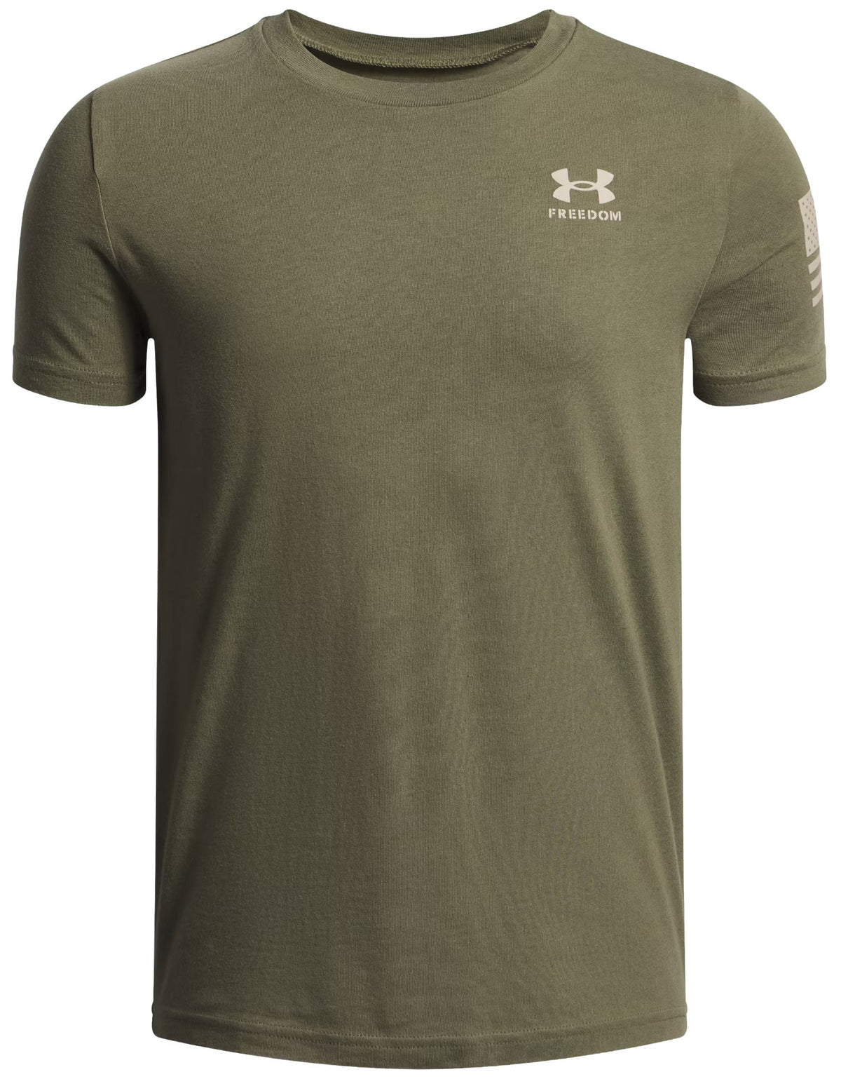 Under Armour Boy's Freedom Flag Boy's Short Sleeve T-Shirt - Marine OD Green / Desert Sand