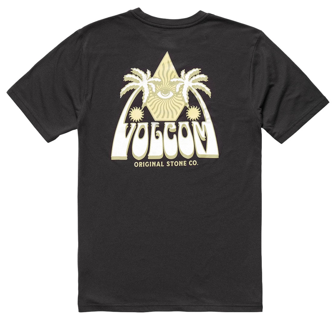 Volcom All Seeing Boy's Short Sleeve T-Shirt - Washed Black – back view