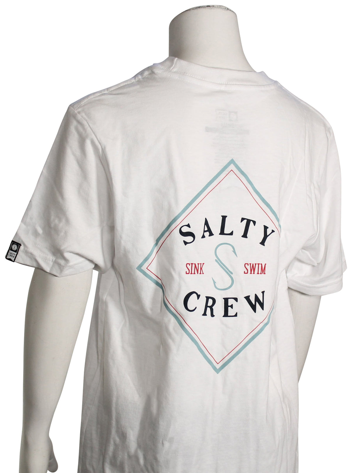 Salty Crew Boy's Tippet Color T-Shirt - White – back view