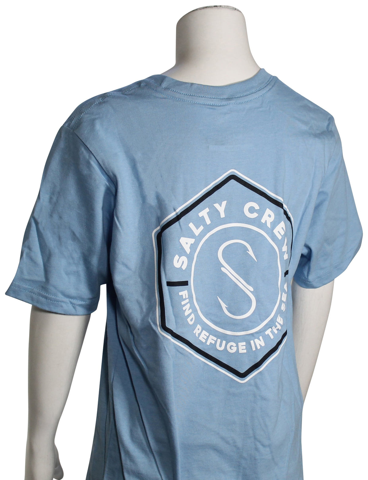 Salty Crew Boy's Hexed T-Shirt - Mirage Blue – back view