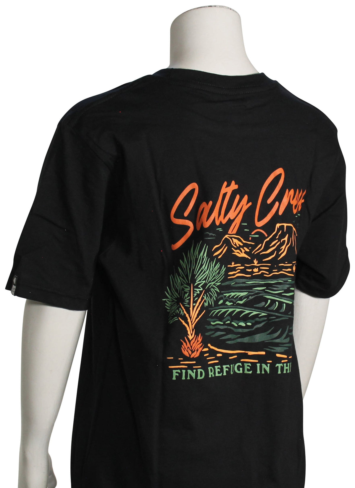 Salty Crew Boy's Western Waves T-Shirt - Black – back view