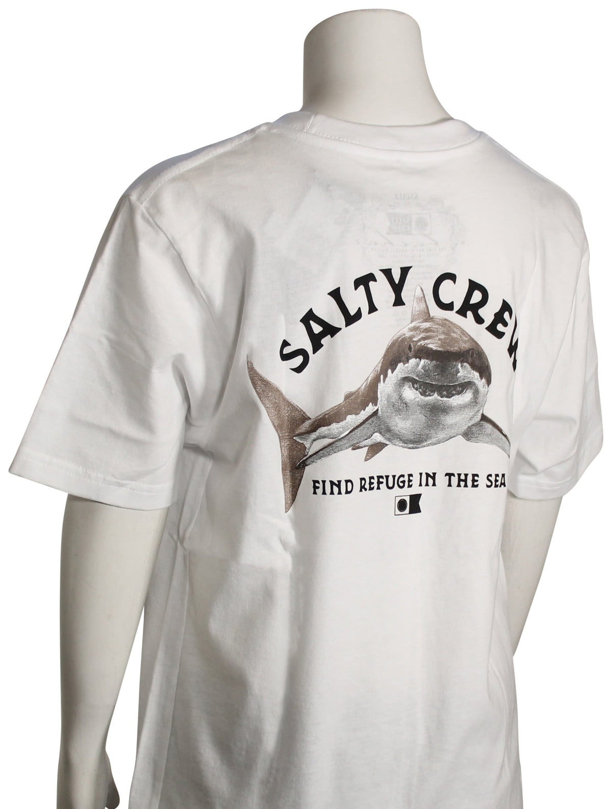 Salty Crew Boy's Lurking T-Shirt - White – back view