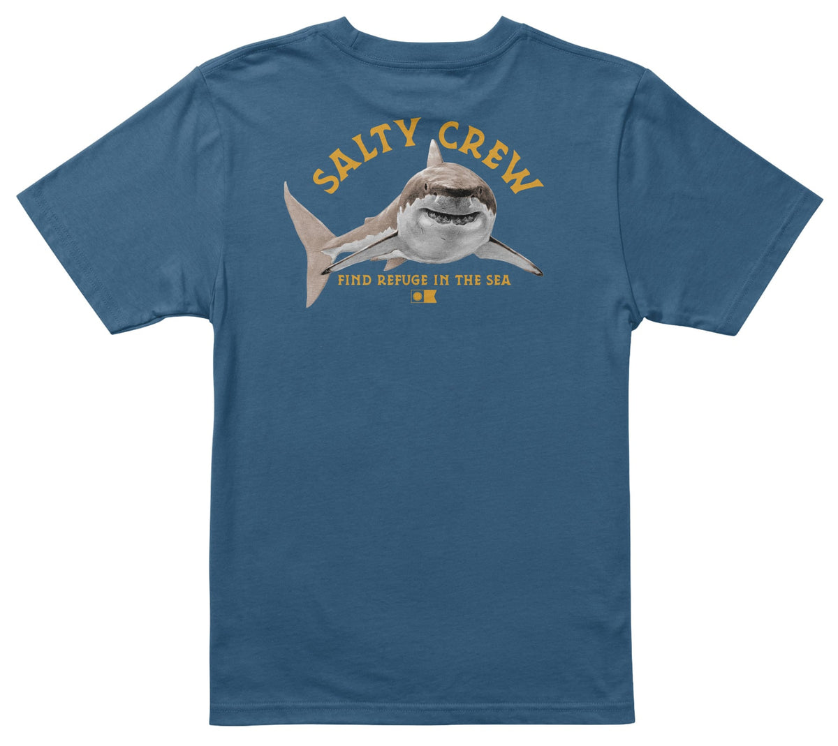 Salty Crew Lurking Boy's Short Sleeve T-Shirt - Cast Blue – back view