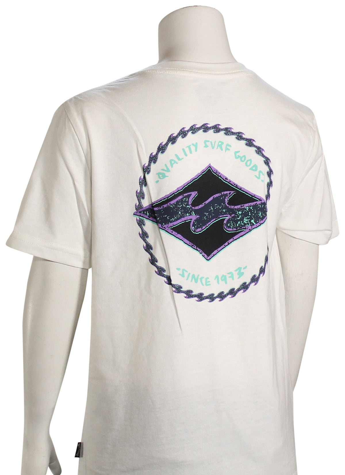 Billabong Boy's Crayon Wave Diamond SS T-Shirt - Off White – back view