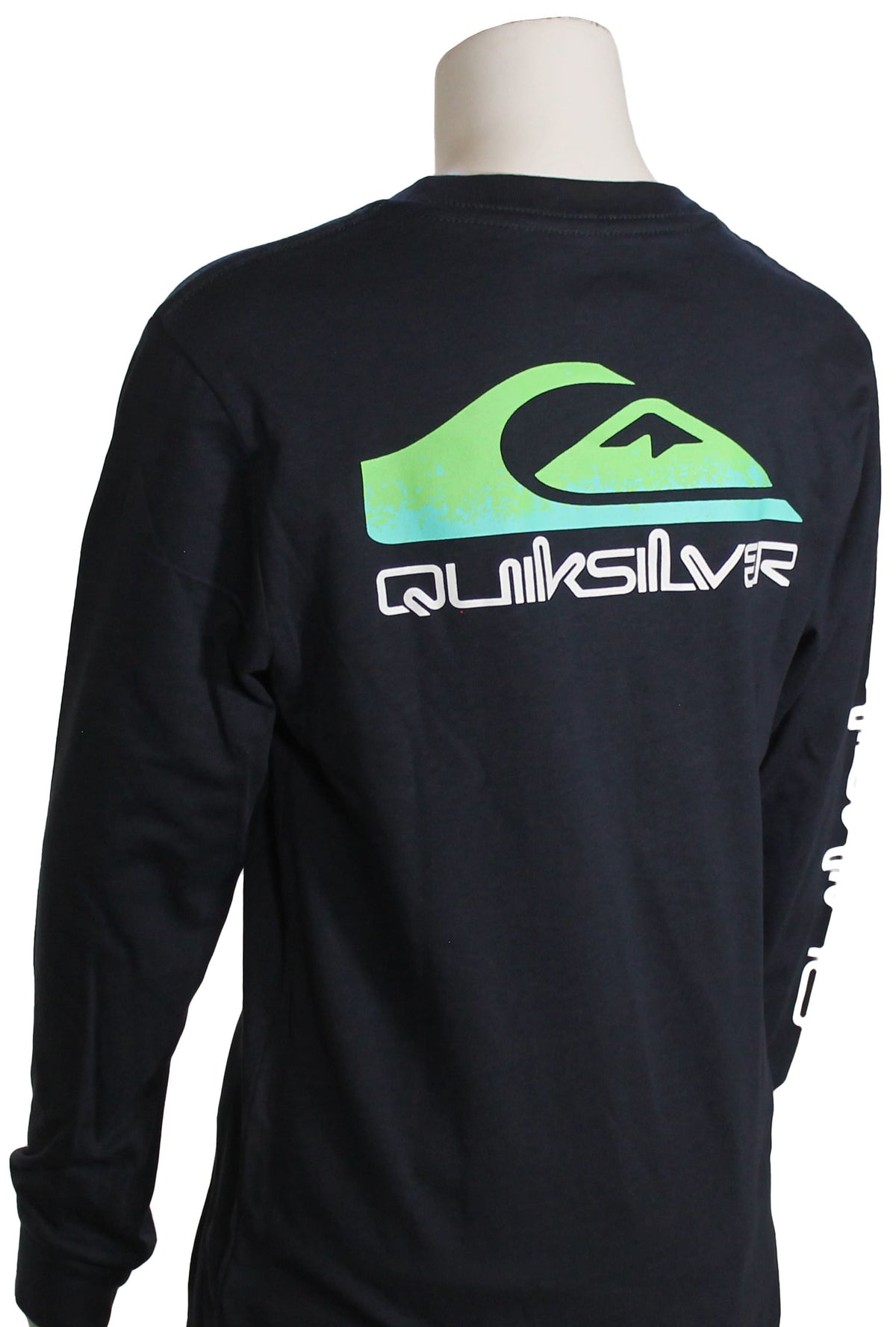 Quiksilver Boy's Omni Logo LS T-Shirt - Dark Navy – back view