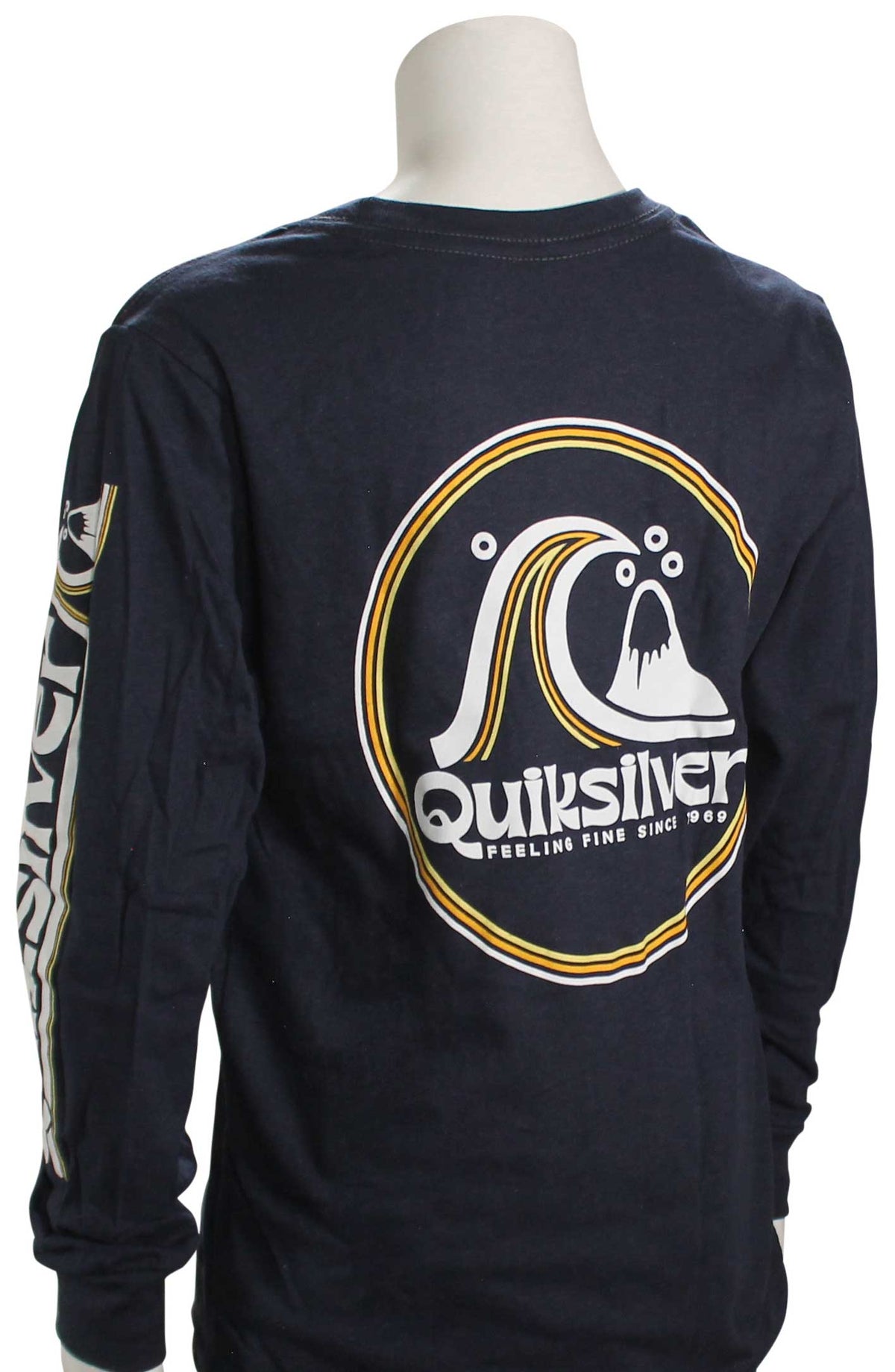 Quiksilver Boy's Rolling Circle LS T-Shirt - Navy Blazer, back view