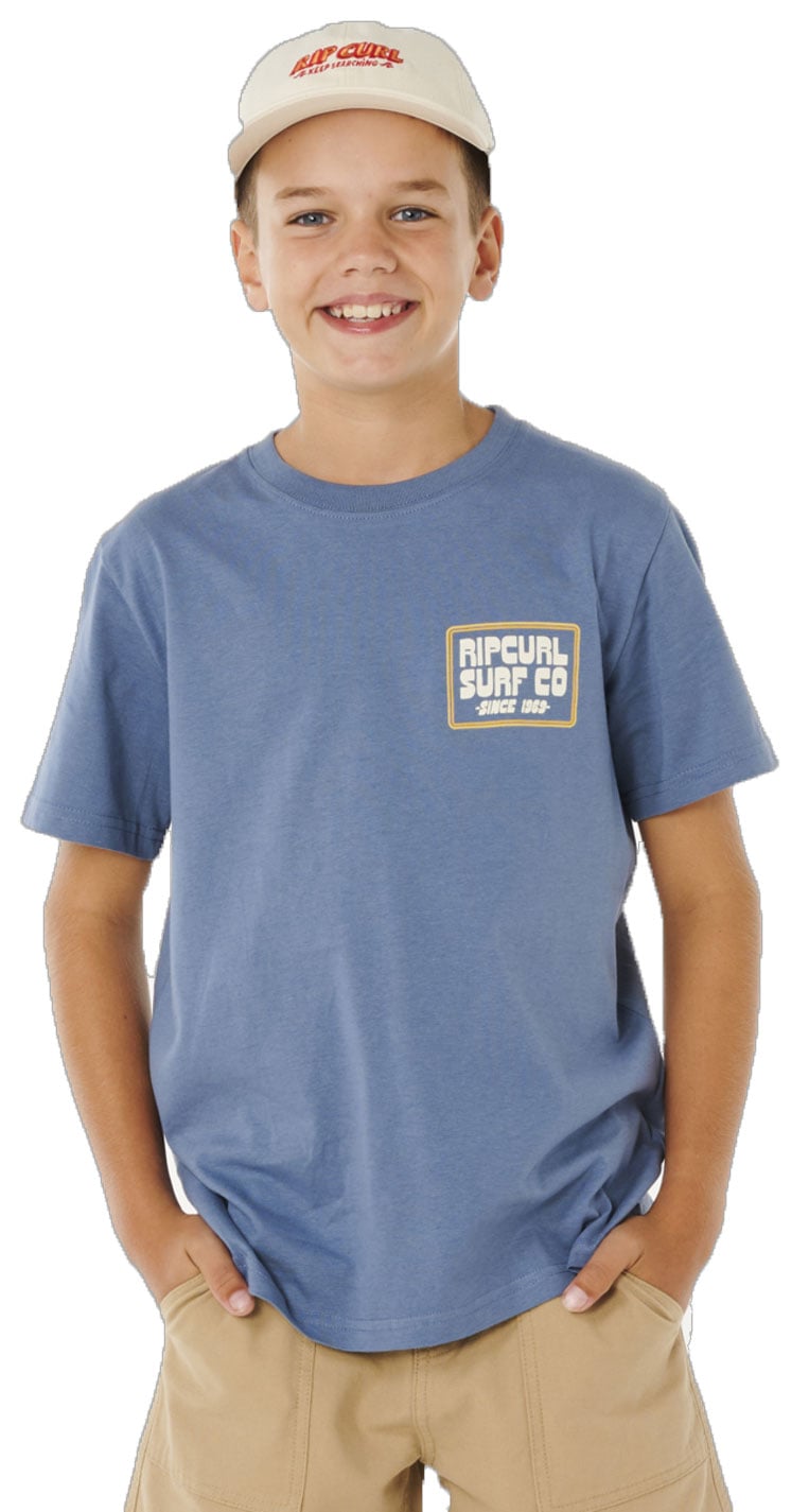 Rip Curl Boy's Pacific Rinse Sunrise T-Shirt - Bluefin