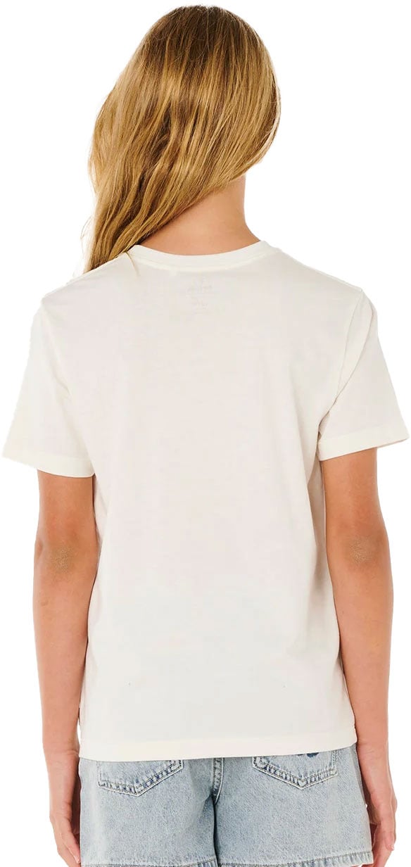 Rip Curl Girl's Sunshine Squad Band T-Shirt - Bone – back view