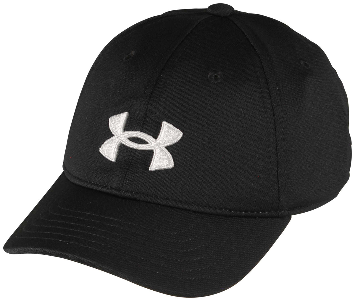 Under Armour Boy's Blitzing Adjustable Hat - Black / White