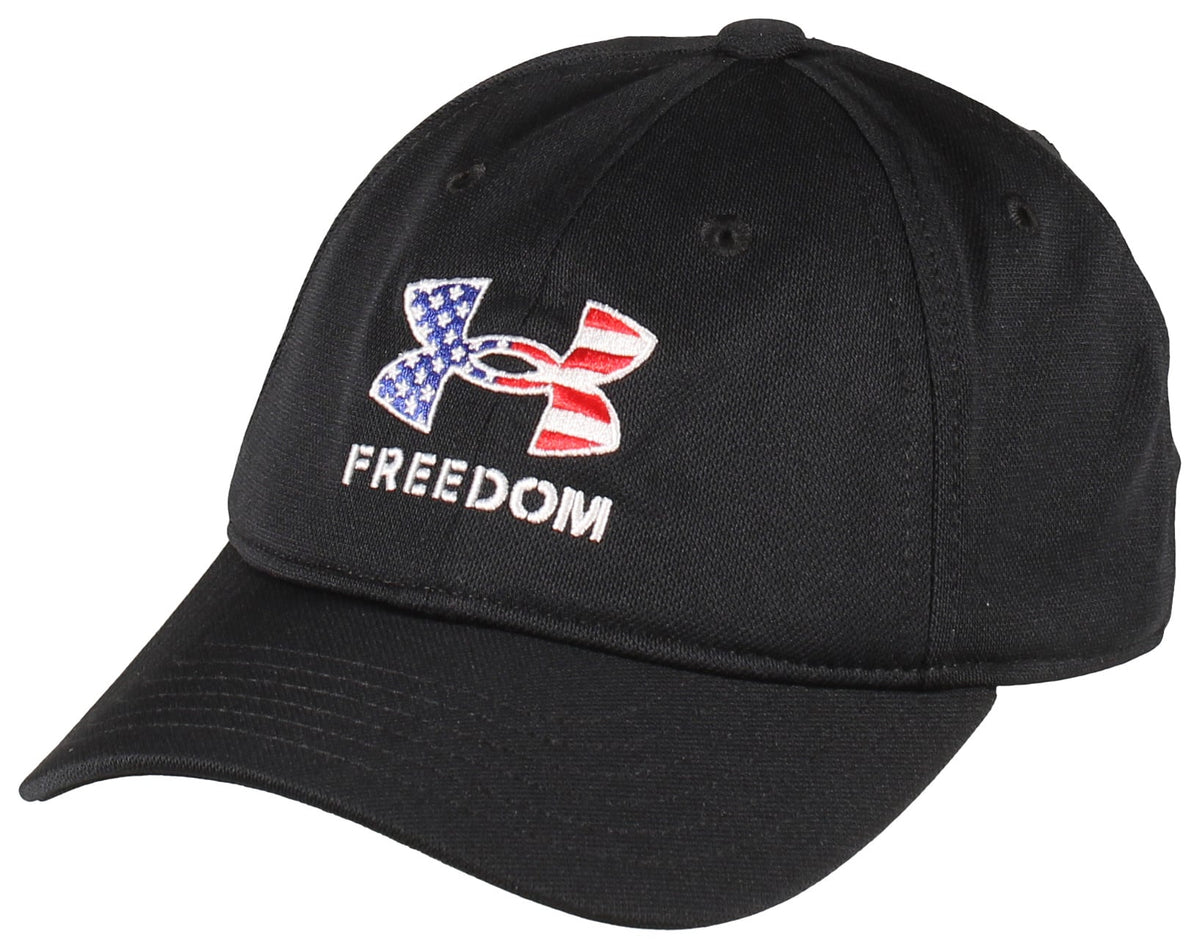 Under Armour Boy's Blitzing Freedom Adjustable Hat - Black / White