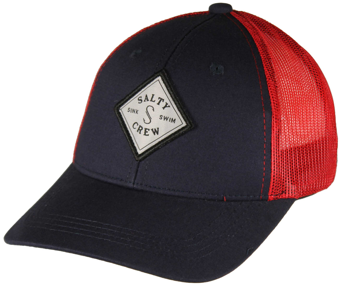 Salty Crew Boy's Sealine Retro Trucker Hat - Navy / Red