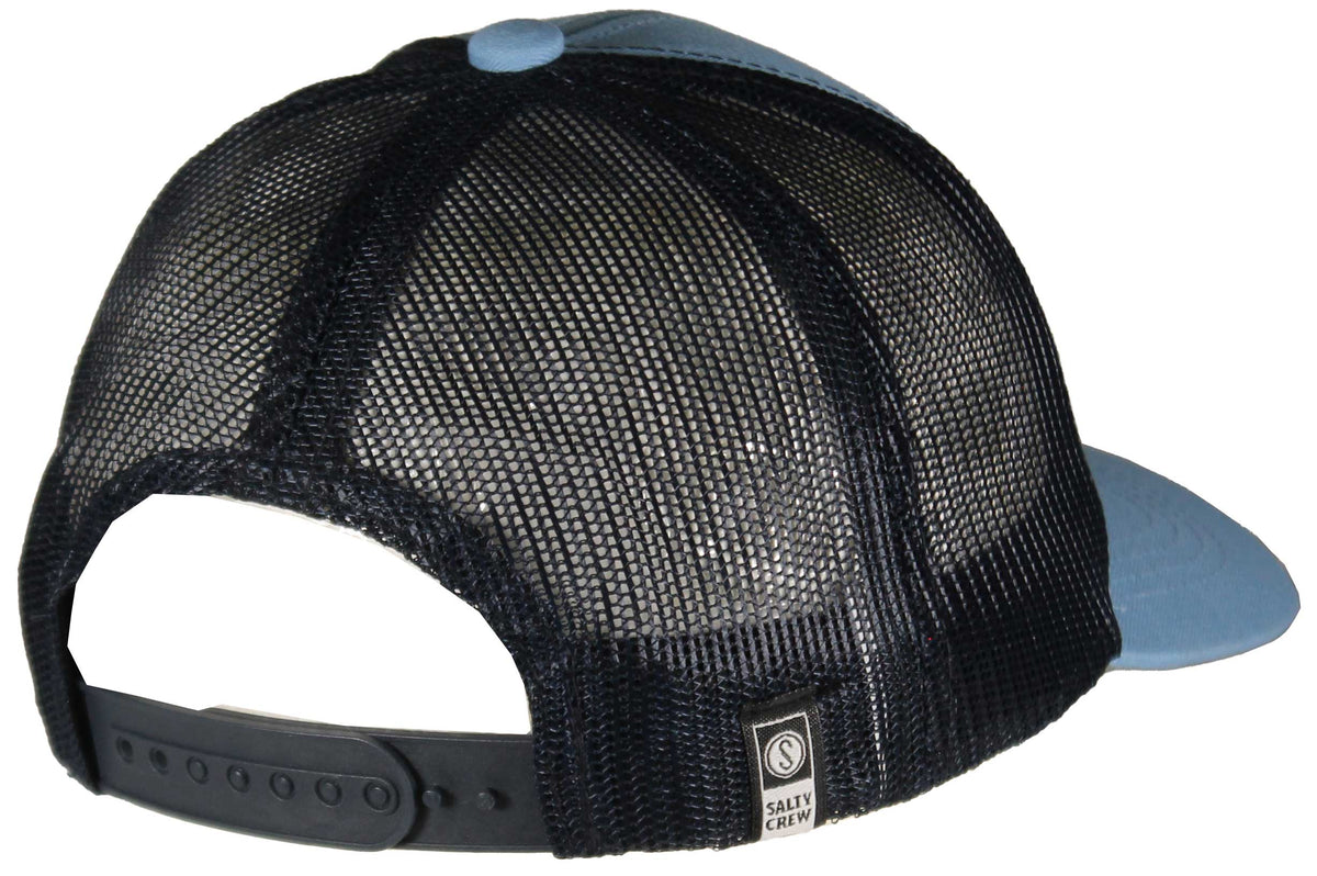 Salty Crew Boy's Pinnacle Retro Trucker Hat - Marine Blue – back view