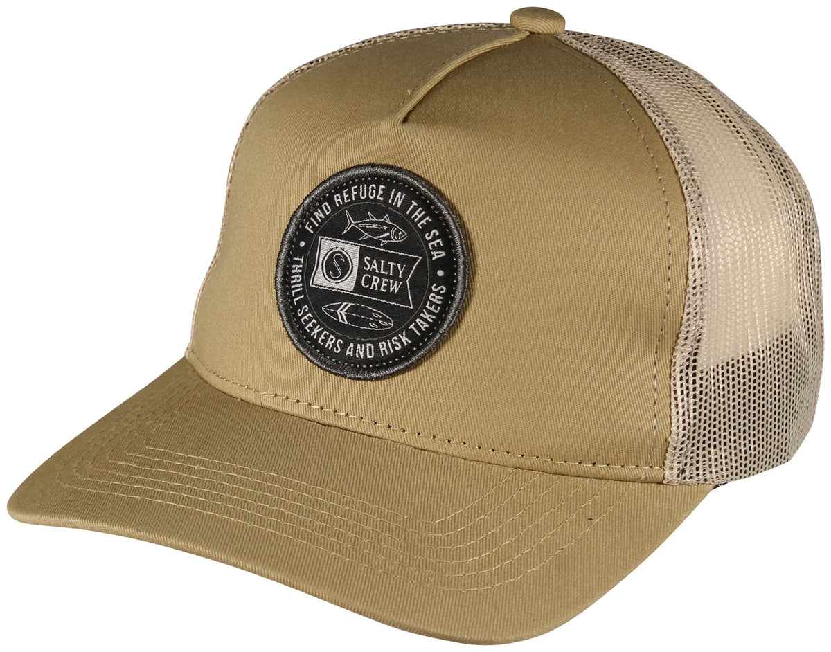 Salty Crew Boy's Legends Trucker Hat - Dark Khaki
