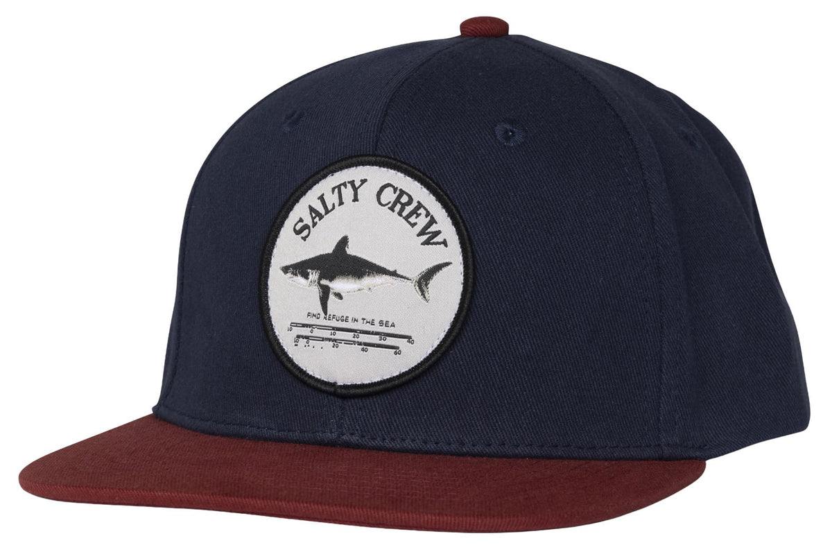 Salty Crew Boy's Bruce 6 Panel Hat - Navy / Red