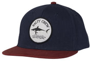 Salty Crew Boy's Bruce 6 Panel Hat - Navy / Red