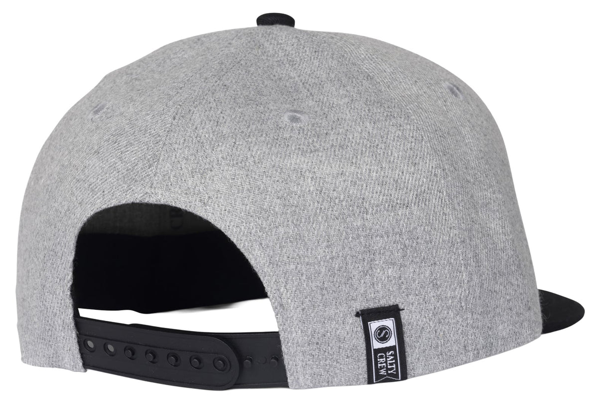 Salty Crew Boy's Bruce 6 Panel Hat - Grey Heather – back view