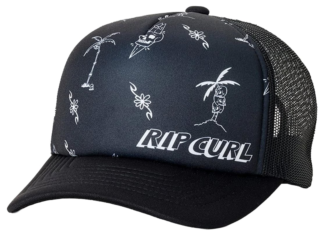 Rip Curl Weekender Boy's Trucker Hat - Washed Black / Black