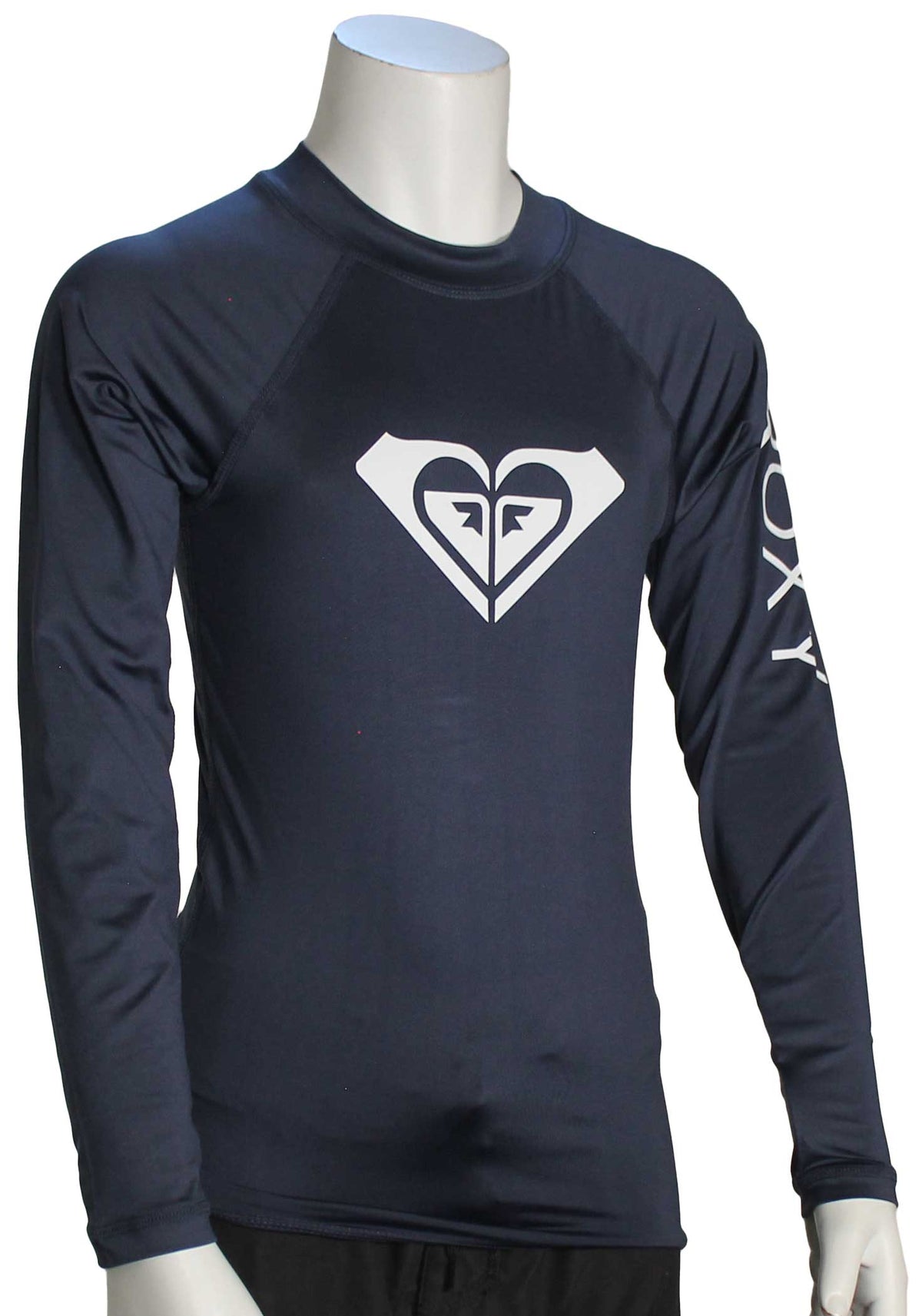 Roxy Girl's Whole Hearted LS Rash Guard - Mood Indigo