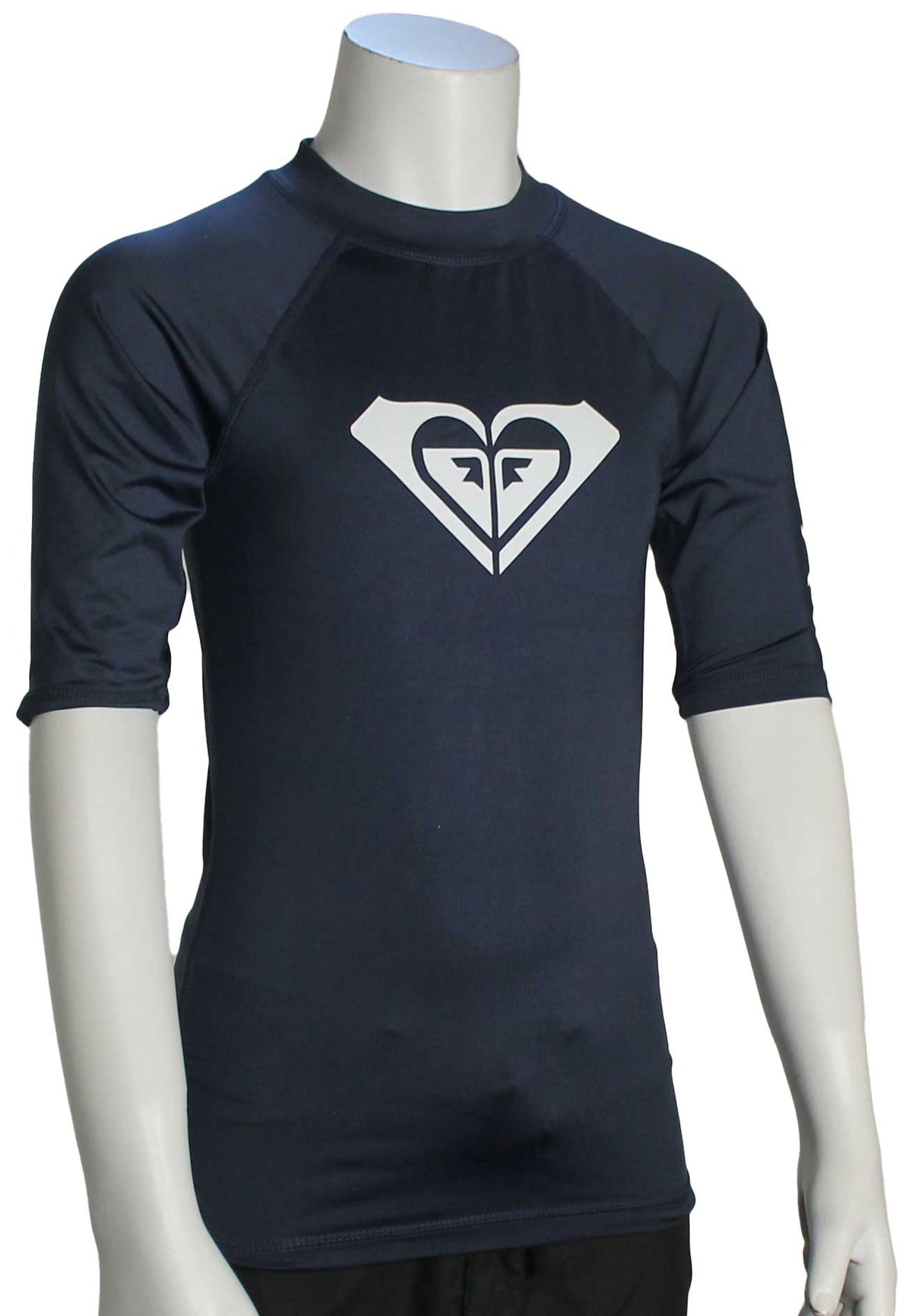 Roxy Girl's Whole Hearted SS Rash Guard - Mood Indigo
