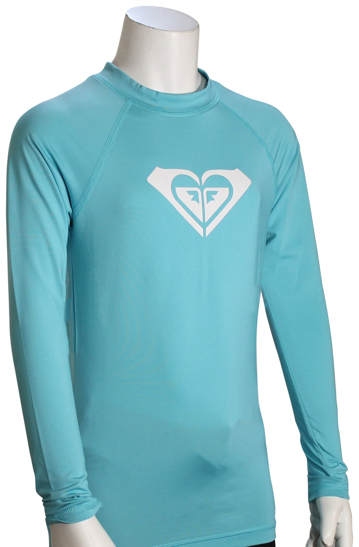 Roxy Girl's Whole Hearted LS Rash Guard - Maui Blue