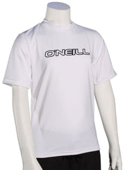 O'Neill Kid's Basic Skins SS Surf Shirt - White - 8