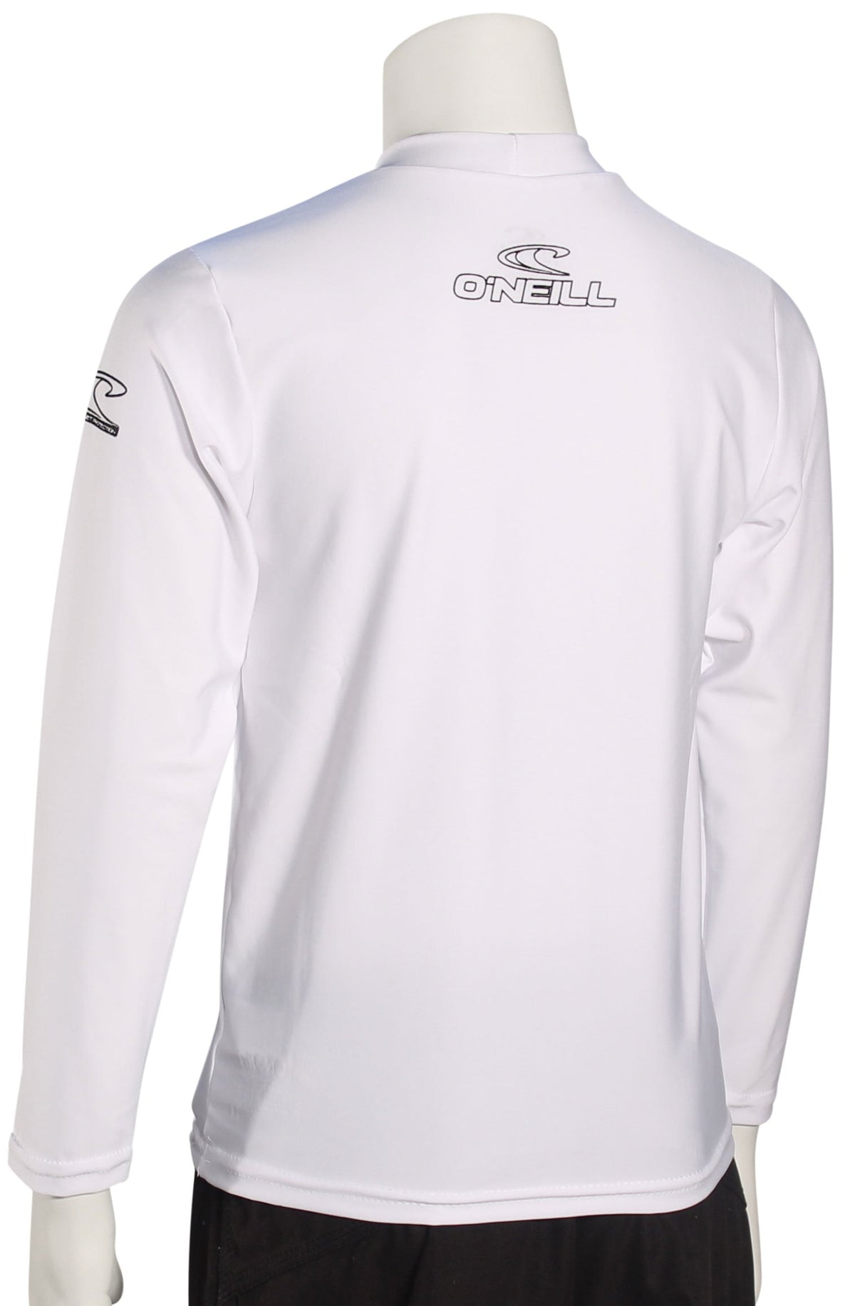 O'Neill Kid's Basic Skins LS Surf Shirt - White – back view