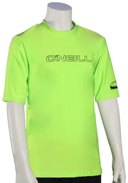 O'Neill Kid's Basic Skins SS Surf Shirt - Lime - 12