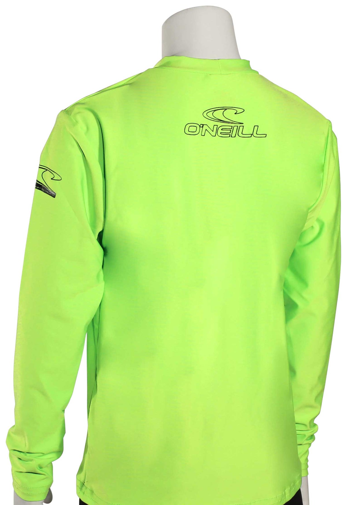 O'Neill Kid's Basic Skins LS Surf Shirt - Lime – back view