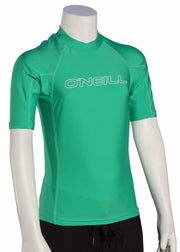 O'Neill Kid's Basic Skins SS Rash Guard - Seaglass