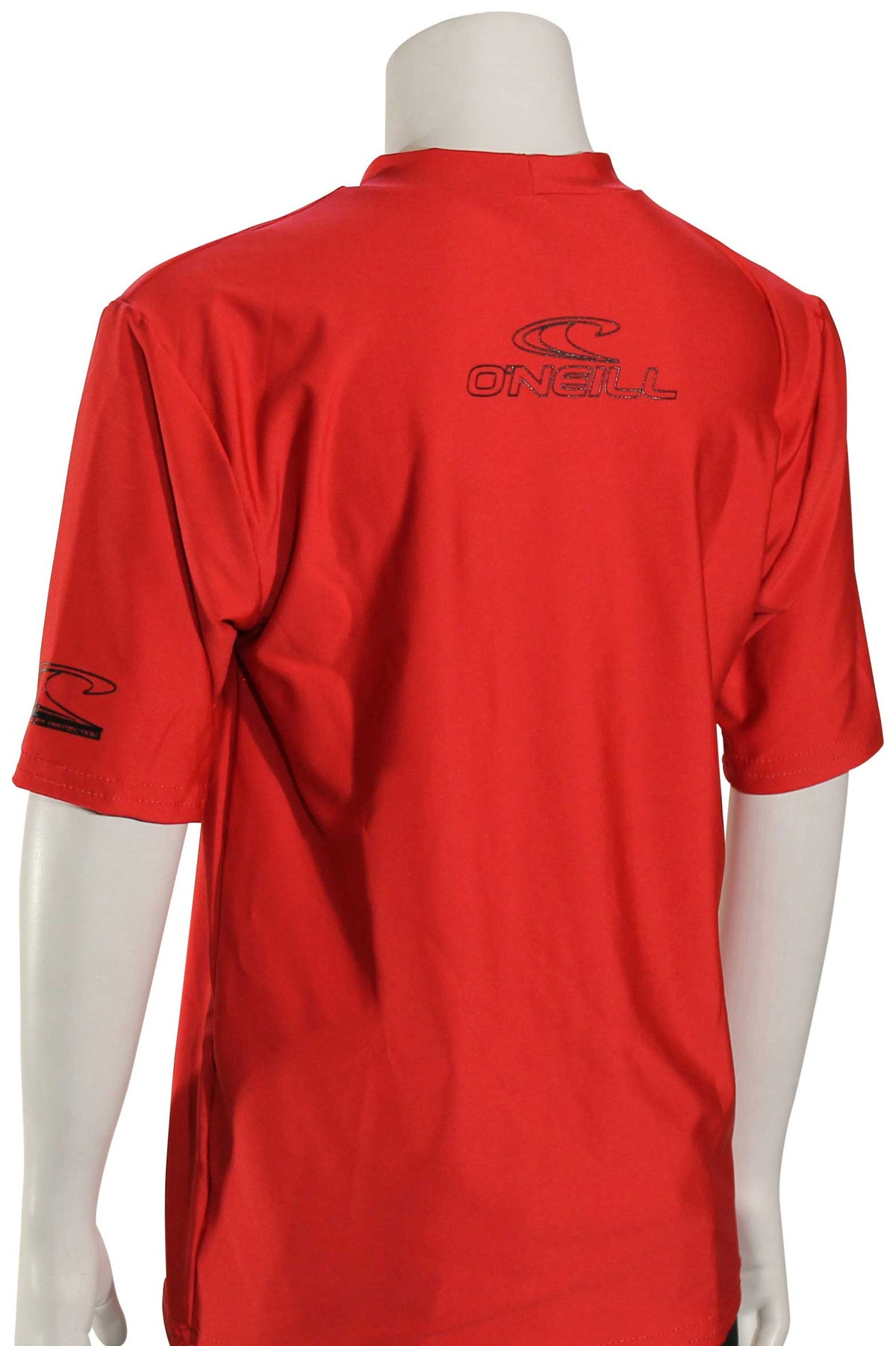 O'Neill Kid's Basic Skins SS Surf Shirt - Red – back view