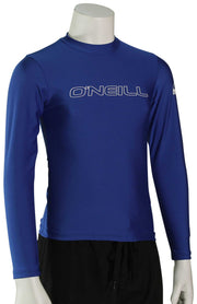 O'Neill Kid's Basic Skins LS Surf Shirt - Pacific - 4