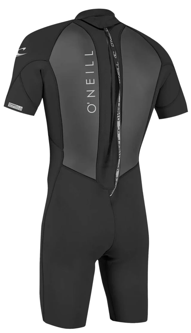 O'Neill Kid's Reactor 2MM Back Zip Springsuit - Black / Black – back view