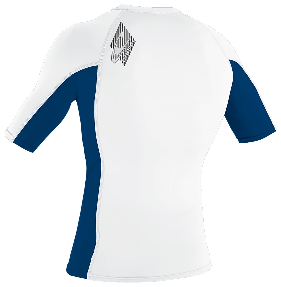 O'Neill Kid's Premium SS Rash Guard - White / Deep Sea / White – back view